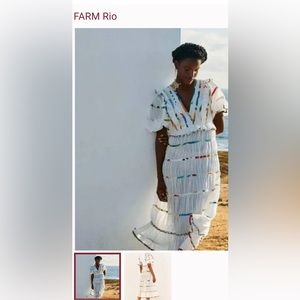 Farm Rio - Mixed Off White Print Midi Dress (new with tags)